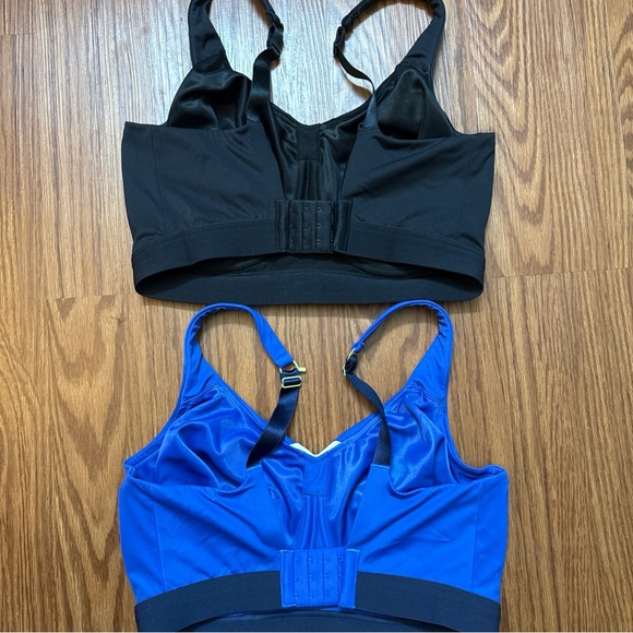 Panache Sports Bras - Black and Blue with Green Accent - Picture 2 of 7